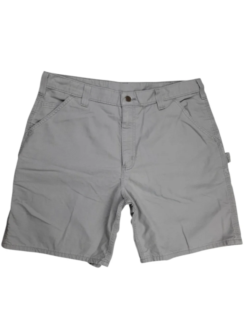 Carhartt Original Fit 100% Cotton Canvas Gray Work Utility Shorts SZ 36